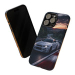 Skyline GT-R R34 White Nurburgring Speed Art Tough Phone Case