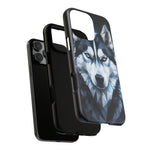 Siberian Husky Geometric Diamond Art Tough Phone Case