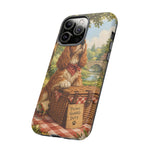 Cocker Spaniel Picnic Scene phone case | vintage dog art