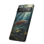 Salmon River Fishing Phone Case, Sunlit Current Cover