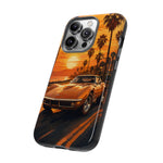 Orange Corvette C3 Stingray Sunset Palms Phone Case