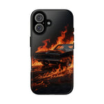 Black Charger Classic Muscle Flames Tough Phone Case Cover Gift