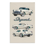1954 Skylark Cream Teal Banner 34x56 Garage Man Cave Wall Decor Gift