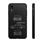 Datsun 510 Triple View Line Art JDM Tough Phone Case Cover Gift