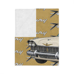 1959 Fury Cream Gold Microfiber Throw Blanket Classic Car Gift