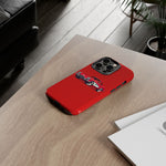 Red Classic Corvette C1 Illustration phone case | Retro Car Tough Case
