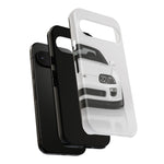White MK4 Supra Phone Case, Retro 90s JDM Tough Cover for Car Enthusiasts