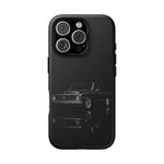 Black Classic C10 Truck Phone Case | Vintage Pickup Reflection, Minimal Auto Design