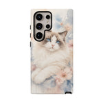 Ragdoll Cat Blue Eyes Soft Watercolor Art Tough Phone Case