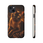 Burmese Golden Sable Portrait Art Tough Phone Case
