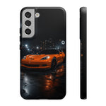 Orange C6 Neon Car Meet Tough Phone Case