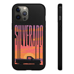 Silverado sunset truck Phone Case | Retro pickup silhouette