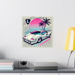 Countach Poster Retro 80s 90s Vaporwave Exotic Supercar Wall Art