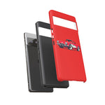 Red Classic Corvette C1 Illustration phone case | Retro Car Tough Case
