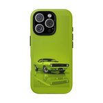Green Cuda Muscle Car phone case for Gear Heads