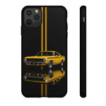 AAR Cuda Phone Case, Yellow 70 Muscle Car Stripe Studio Cover