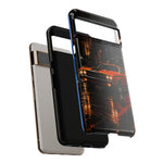 Challenger RT Phone Case, Rainy City Night Muscle Car Tough Cover