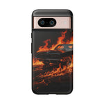 Black Charger Classic Muscle Flames Tough Phone Case Cover Gift