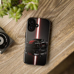 Camaro ZL1 Phone Case, Black Red Racing Stripe Studio Cover, Gift