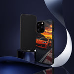 Orange C8 Z06 Flat Plane V8 Speed Art Tough Phone Case