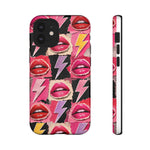 Pop Art Lips and Lightning Bolt Phone Case
