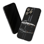 AE86 Phone Case, White 85 JDM Drift Icon Stripe Studio Cover