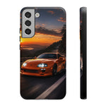 Supra MK4 Orange Touge Night JDM Speed Art Tough Phone Case