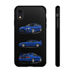 Tough Phone Case - Blue Celica GT-Four JDM Rally Car Multi View Art