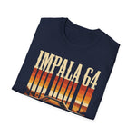 Impala 64 Retro Sunset Car T-Shirt Classic Lowrider Graphic Tee