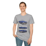 Blue 1963 Galaxie Convertible Illustration T-Shirt | Classic Car Art Tee