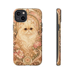 Persian Cat Floral Art Nouveau Tough Phone Case