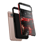 RX7 Phone Case Red, Night Drift JDM Sports Car Tough Cover, Gift