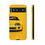 Yellow Supra Phone Case, MK4 90s JDM Legend Tough Protective Cover for Men