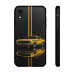 AAR Cuda Phone Case, Yellow 70 Muscle Car Stripe Studio Cover
