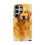 Golden Retriever Watercolor Art Tough Phone Case - Dog Portrait