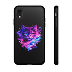Galaxy Cat Cosmic Swirl Vaporwave Phone Case Mystical Tough Case