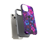 Synthwave Skull Neon Floral Vaporwave Art Tough Phone Case