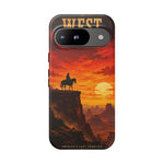 Western Sunset Cowboy Phone Case | Rugged Protective Cover