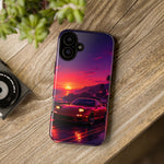 FD RX-7 Retro Sunset Sports Car Tough Case | Neon Vaporwave Beach Drive