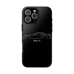 RX-7 outline car Tough Case | JDM sports car phone case