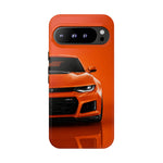 Orange Camaro Phone Case, ZL1 American Muscle Car Tough Cover for Men Gift