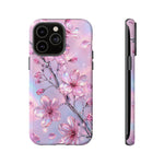 Pink Chrome Cherry Blossom Phone Case | Tough Cover