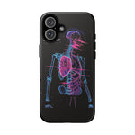 Neon Anatomical Skeleton Phone Case | Internal Displacement Art