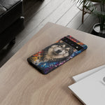 Alaskan Malamute Portrait Tough Phone Case - Vivid Paint Splatter