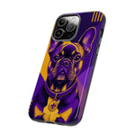 French Bulldog Pop-Art Portrait Tough Phone Case - Purple Gold