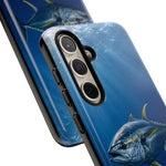 Yellowfin Tuna Phone Case, Deep Blue Water Tough Cover, Gift