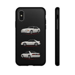 Fox Mustang White Triview Phone Case Classic Car Illustration
