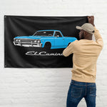 1967 El Camino Wall Flag Banner 34x56 Light Blue Classic Muscle Truck