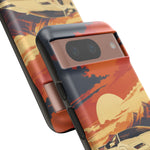 Retro Sunset Countach phone case | Sports car tough cover