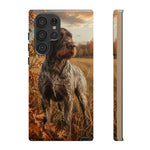 German Wirehaired Pointer Autumn Art Tough Phone Case